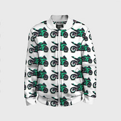 Детский бомбер Motorcycle turquoise