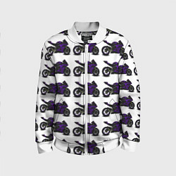 Детский бомбер The motorcycle is dark purple
