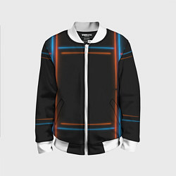 Детский бомбер Neon black red blue