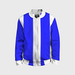 Бомбер детский Color white blue line, цвет: 3D-белый