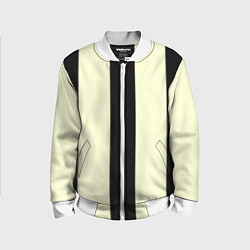 Детский бомбер Color black beige line