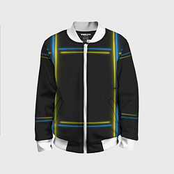 Детский бомбер Neon yellow blue