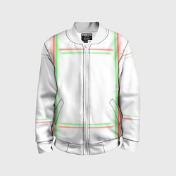 Бомбер детский Neon light green red, цвет: 3D-белый