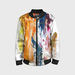 Детский бомбер Разноцветные мазки кисти на палитре художника