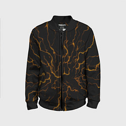 Бомбер детский Разряды электричества текстура, цвет: 3D-черный