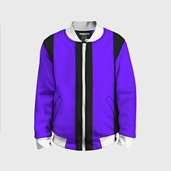 Детский бомбер Color purple black stripes