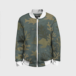 Детский бомбер Подводный камуфляж из рыб