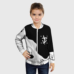 Бомбер детский Doom отпечатки демона, цвет: 3D-белый — фото 2