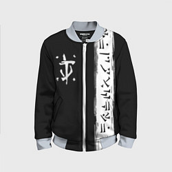 Бомбер детский Doom символы марса, цвет: 3D-серый