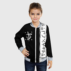 Бомбер детский Doom символы марса, цвет: 3D-серый — фото 2