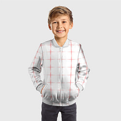 Бомбер детский Color white red crosses, цвет: 3D-белый — фото 2