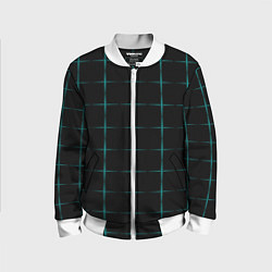 Детский бомбер Color black blue crosses