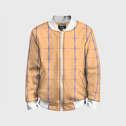 Бомбер детский Color beige blue cross, цвет: 3D-белый