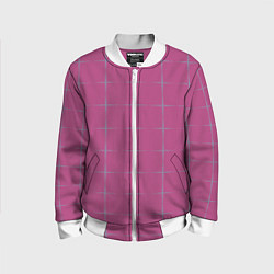 Бомбер детский Color pink stripes, цвет: 3D-белый
