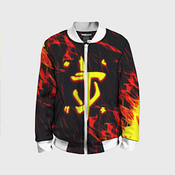 Бомбер детский Doom огненные искры, цвет: 3D-белый