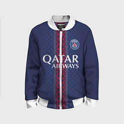 Бомбер детский ПСЖ домашняя форма 25 26, цвет: 3D-белый