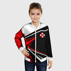 Бомбер детский Umbrella - red uniform, цвет: 3D-белый — фото 2