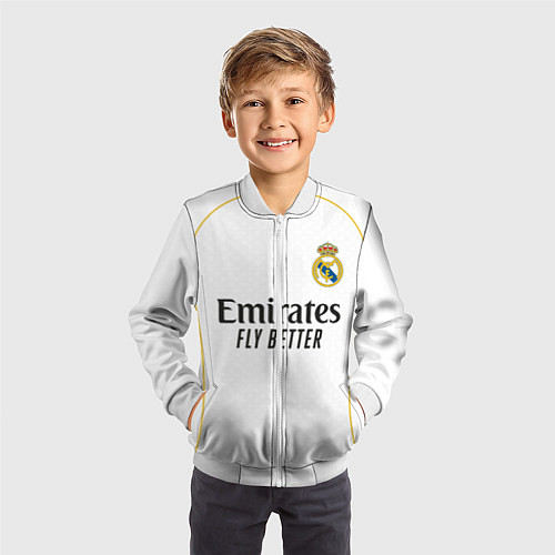 Детский бомбер Винисиус Реал Мадрид домашняя форма 2025 2026 / 3D-Белый – фото 3