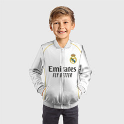 Бомбер детский Беллингем Реал Мадрид домашняя форма 2025 2026, цвет: 3D-белый — фото 2