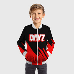 Бомбер детский Dayz штрихи красок, цвет: 3D-белый — фото 2