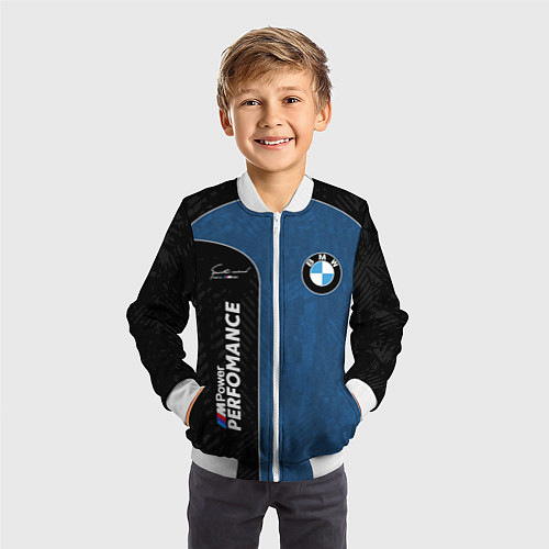 Детский бомбер BMW Performance Power / 3D-Белый – фото 3