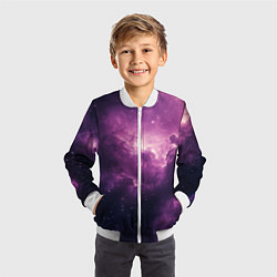 Бомбер детский Облака в космосе, цвет: 3D-белый — фото 2