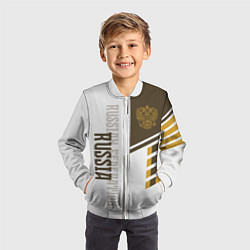 Бомбер детский Герб России, цвет: 3D-белый — фото 2