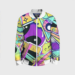 Бомбер детский Пришелец, цвет: 3D-белый