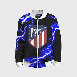 Бомбер детский Атлетико Мадрид молнии шторм, цвет: 3D-белый