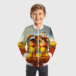 Бомбер детский Dipper and Mabel - Breaking bad soap opera, цвет: 3D-белый — фото 2