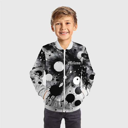 Детский бомбер Abstract fantasy pattern - Milano / 3D-Белый – фото 3