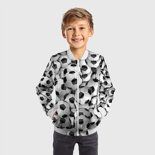 Детский бомбер Игра в мяч / 3D-Белый – фото 3