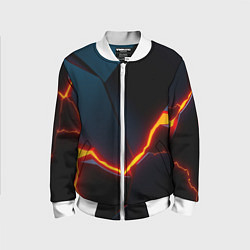 Бомбер детский Plate split, цвет: 3D-белый