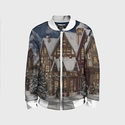 Детский бомбер Новогодние дома