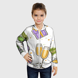 Бомбер детский Новогодний вайб, цвет: 3D-белый — фото 2
