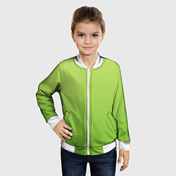 Бомбер детский Color lime green, цвет: 3D-белый — фото 2