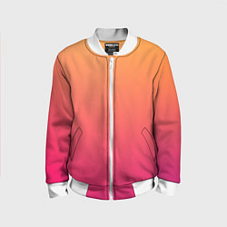 Бомбер детский Color orange pink, цвет: 3D-белый