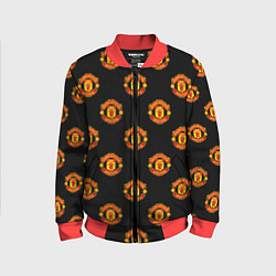 Бомбер детский Manchester United Pattern, цвет: 3D-красный