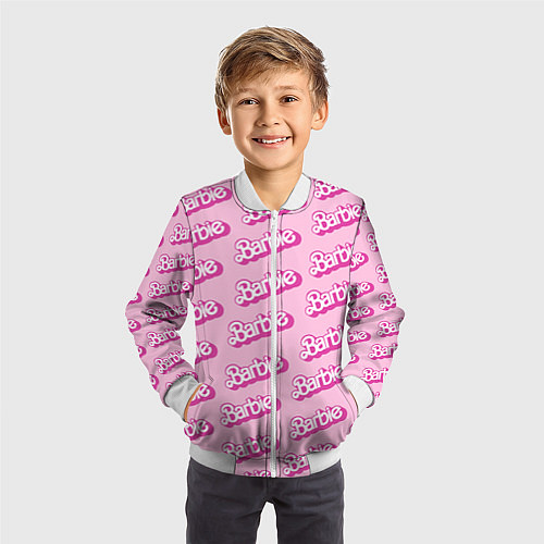 Детский бомбер Barbie Pattern / 3D-Белый – фото 3