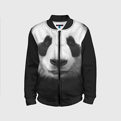 Бомбер детский Взгляд панды, цвет: 3D-черный