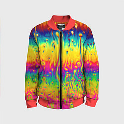 Бомбер детский Tie dye, цвет: 3D-красный