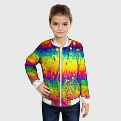 Бомбер детский Tie dye, цвет: 3D-белый — фото 2