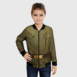 Бомбер детский Униформа солдата, цвет: 3D-черный — фото 2