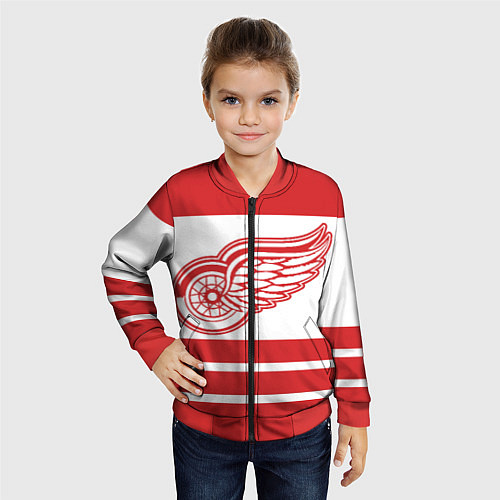 Детский бомбер Detroit Red Wings / 3D-Красный – фото 4