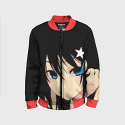 Бомбер детский Black Rock Shooter - глаза Мато Курои, цвет: 3D-красный