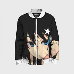 Бомбер детский Black Rock Shooter - глаза Мато Курои, цвет: 3D-белый