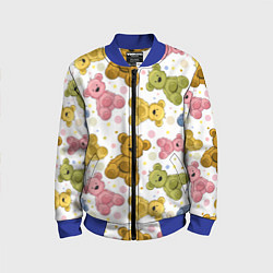 Бомбер детский Любимые медвежата, цвет: 3D-синий