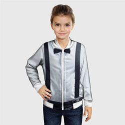 Бомбер детский Рубашка с подтяжками, цвет: 3D-белый — фото 2