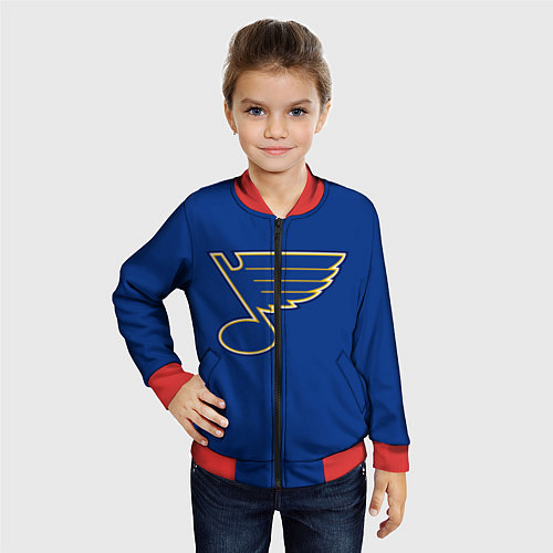 Детский бомбер St Louis Blues: Tarasenko 91 / 3D-Красный – фото 4