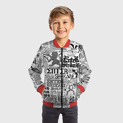 Детский бомбер Enter Shikari: Words / 3D-Красный – фото 3